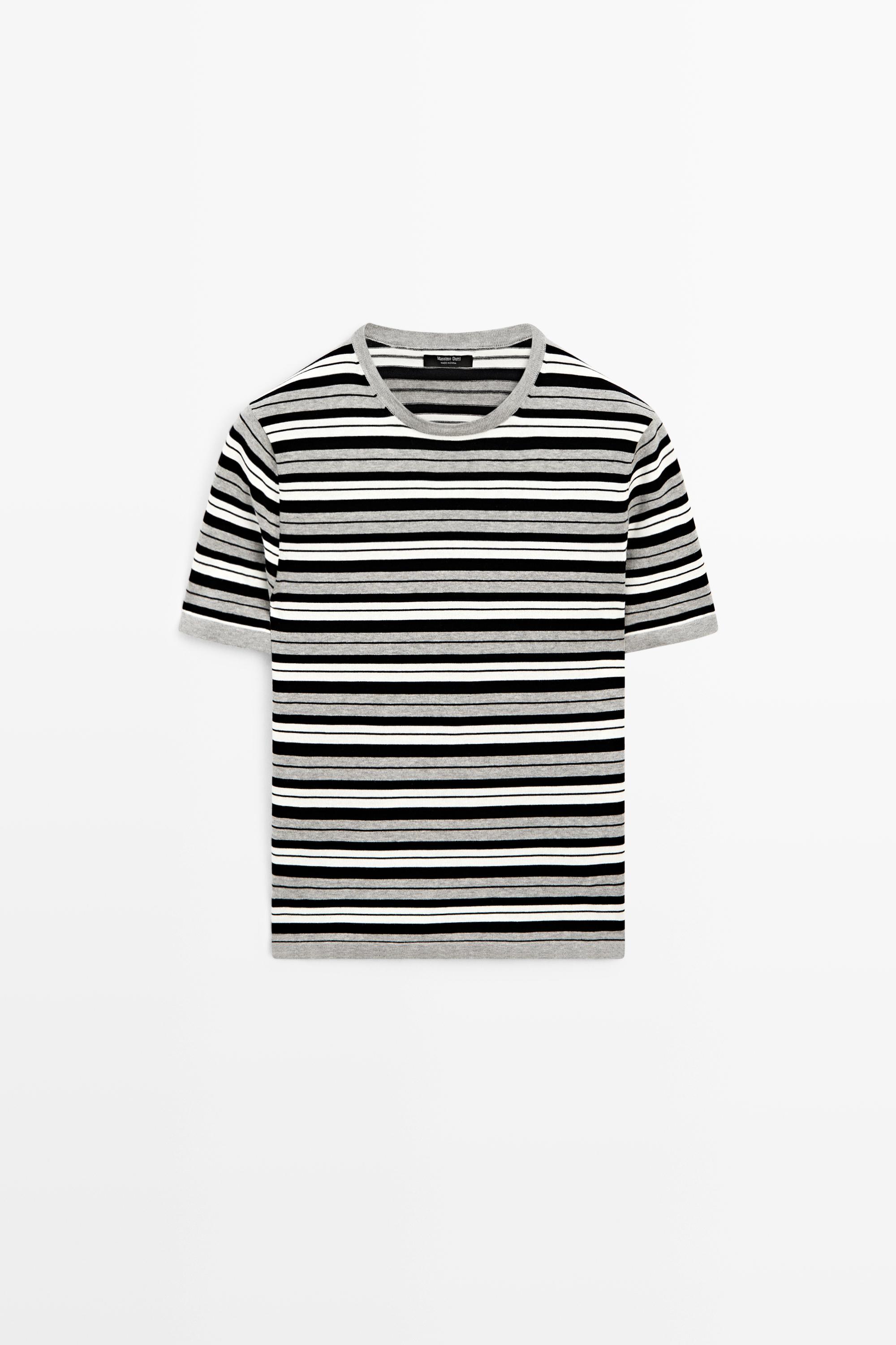 Short sleeve striped T-shirt