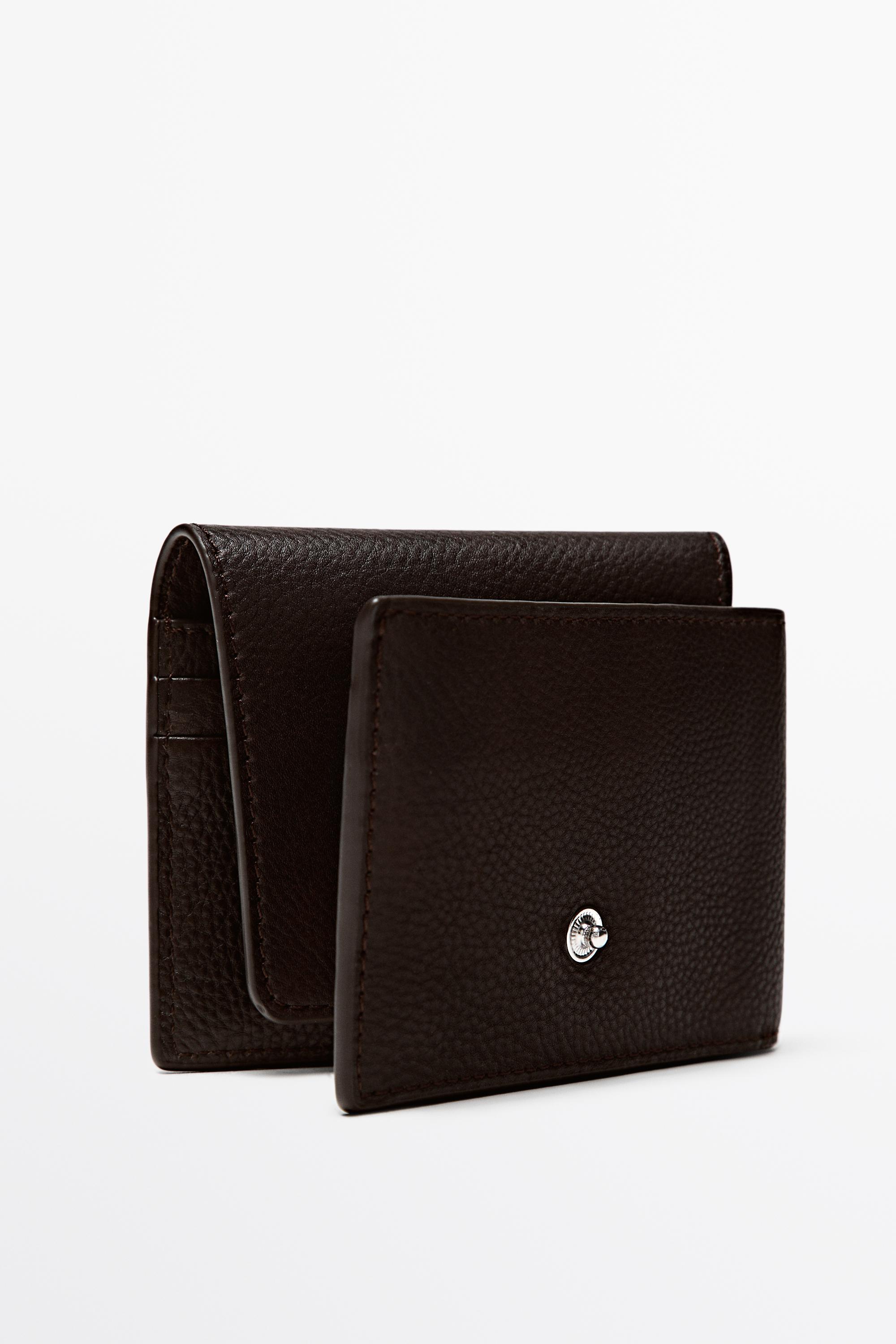 Nappa leather flap wallet