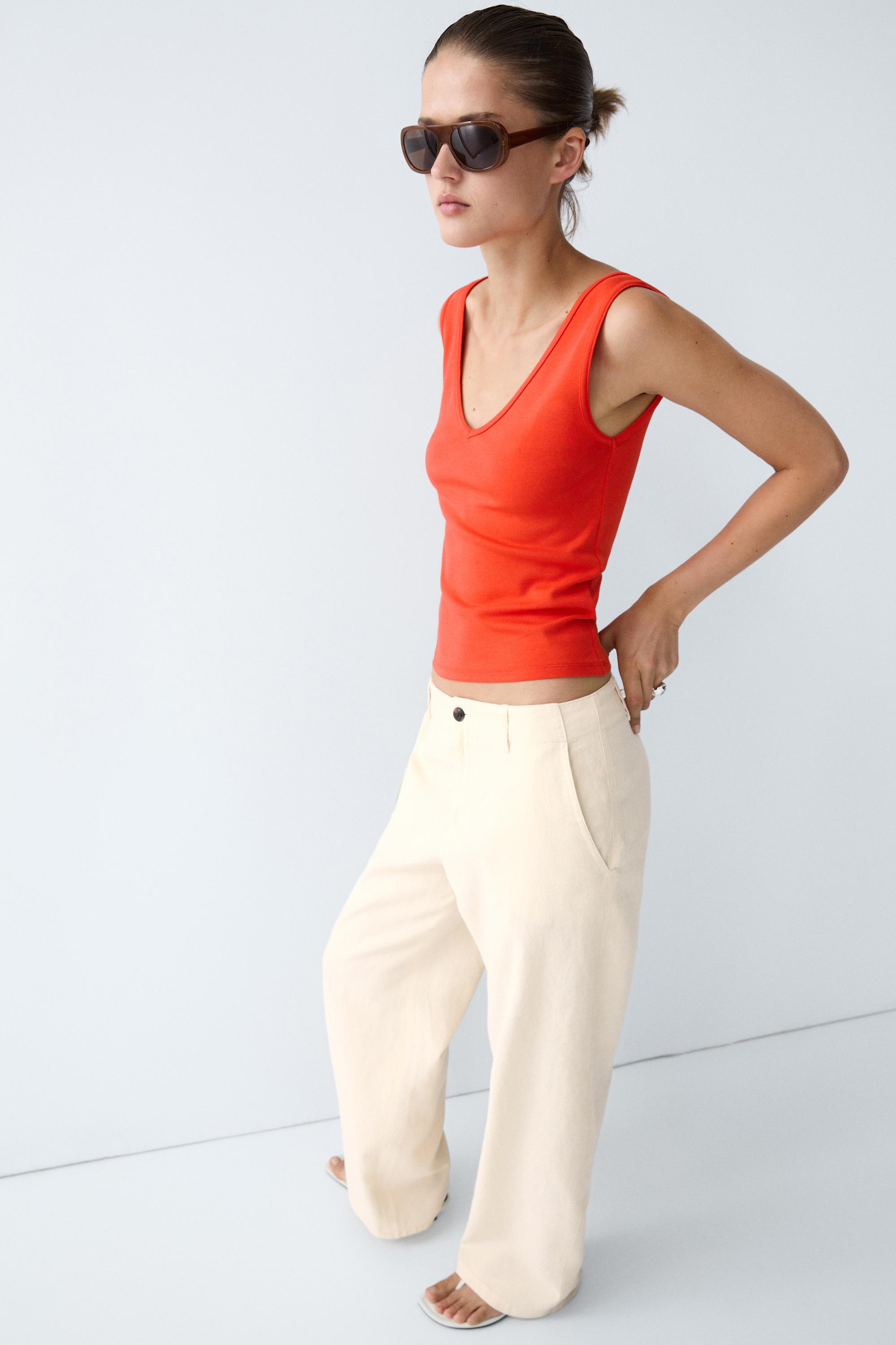 Cotton blend tank top