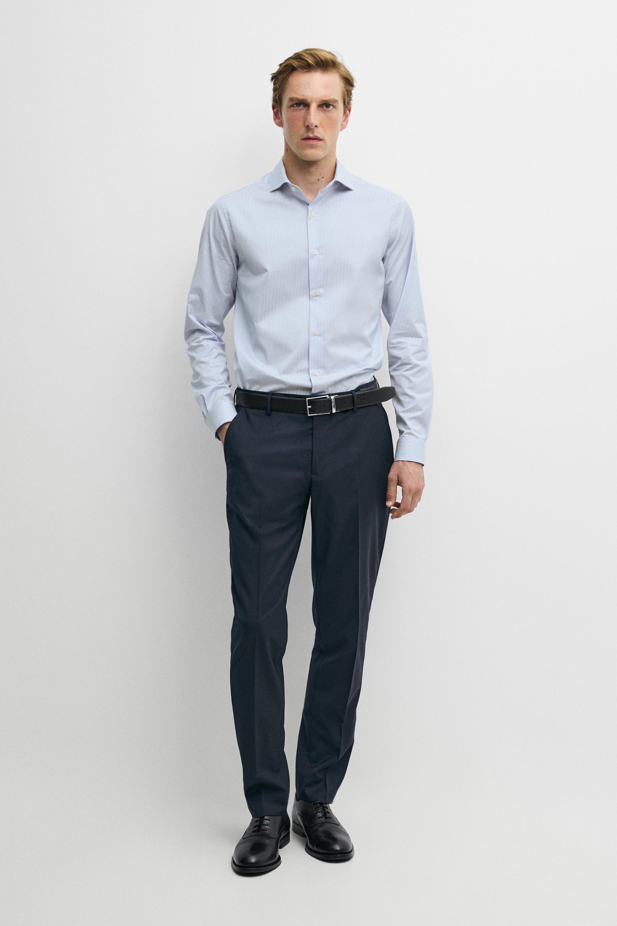 Slim fit striped tailored fit shirt