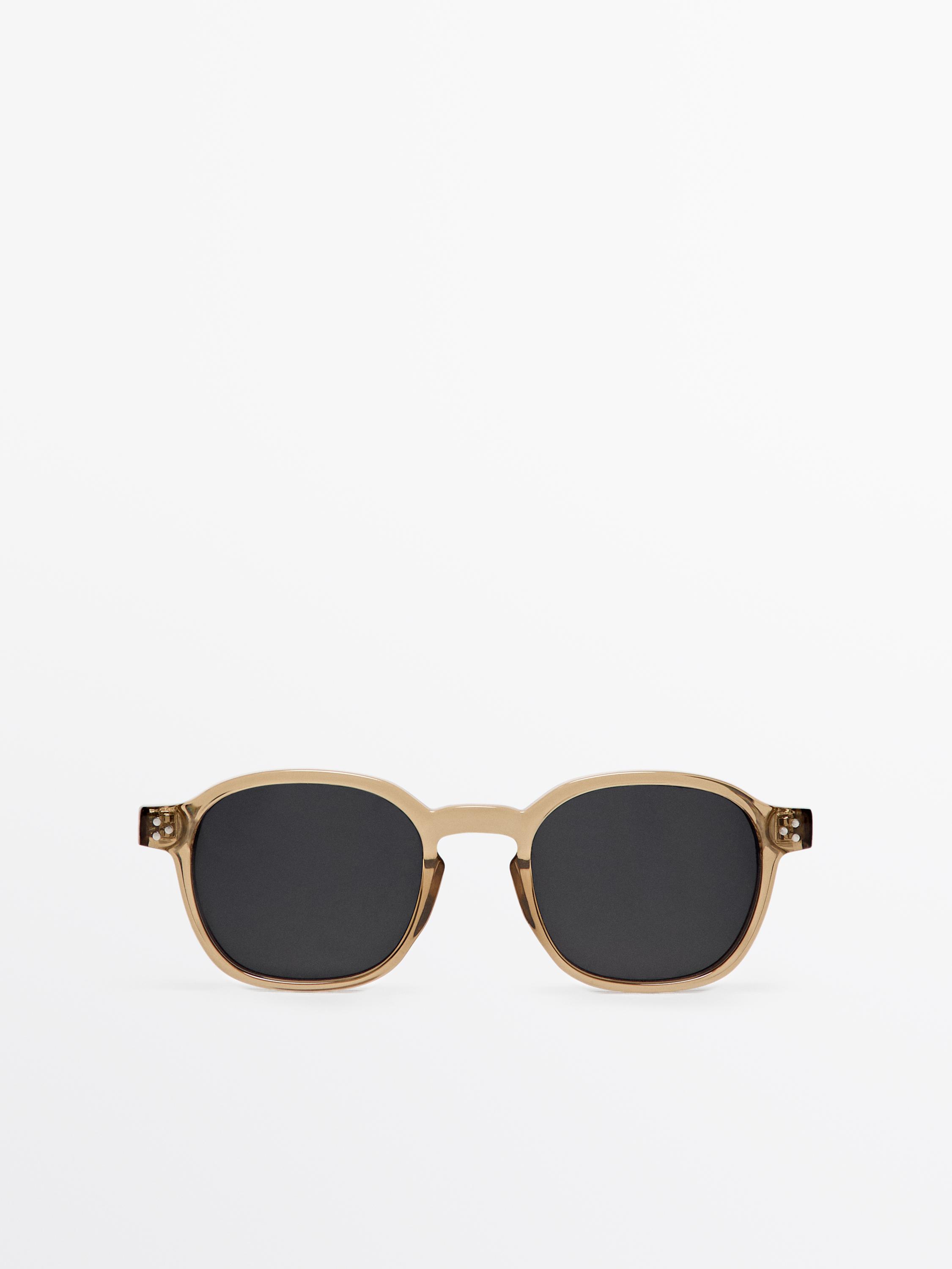 Round tortoiseshell-effect sunglasses
