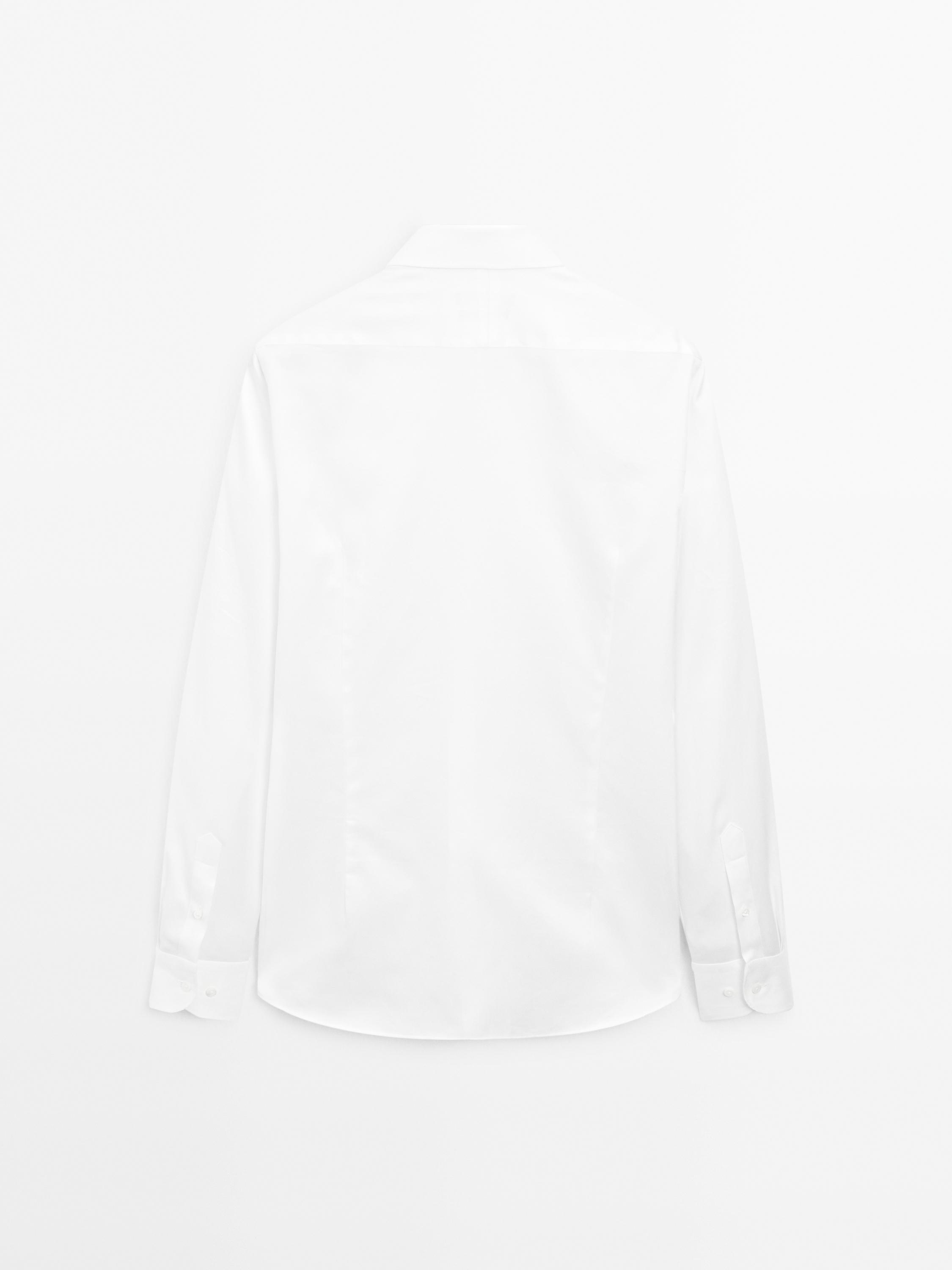Slim fit 100% cotton twill shirt
