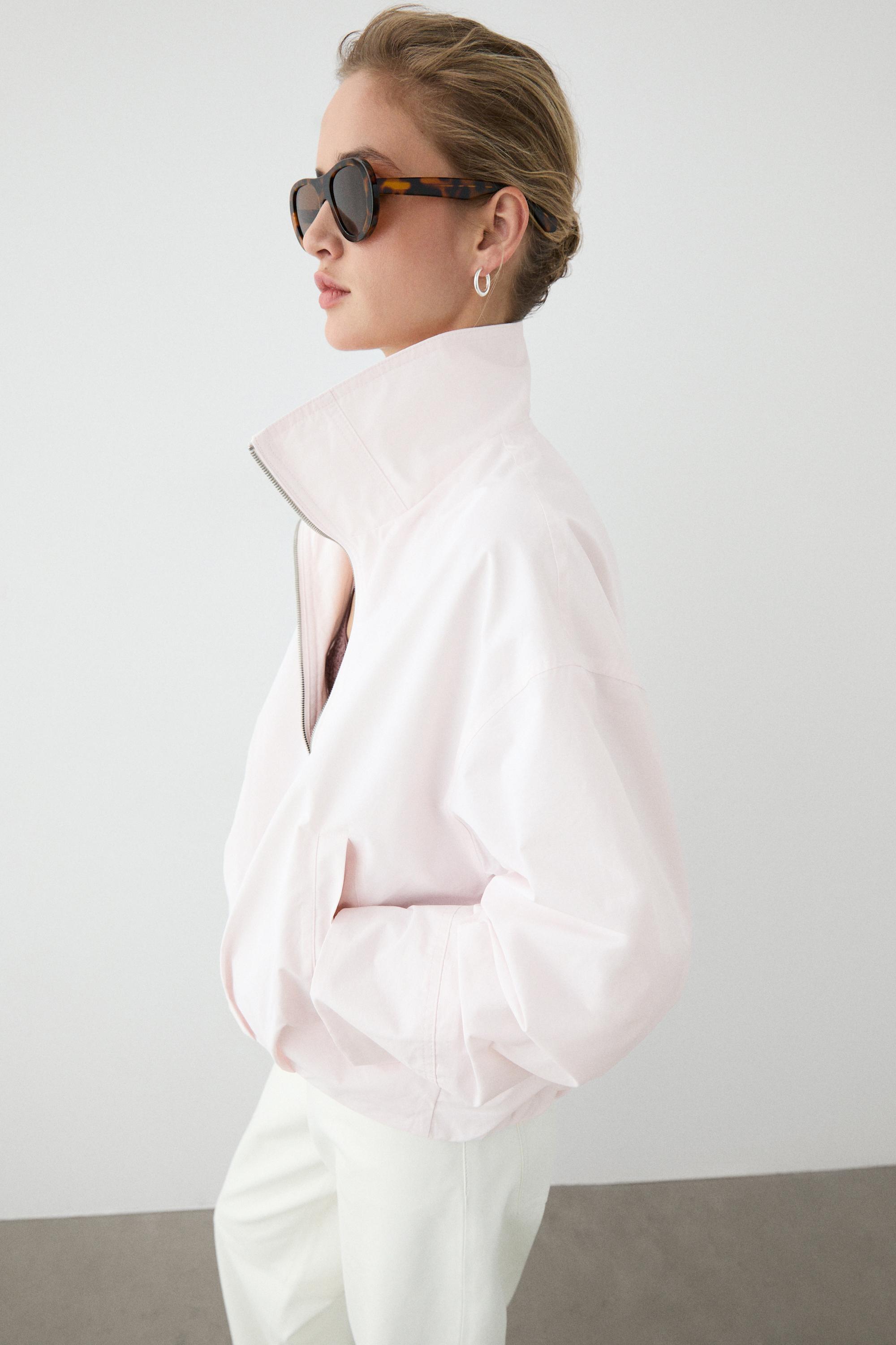 High neck bomber jacket