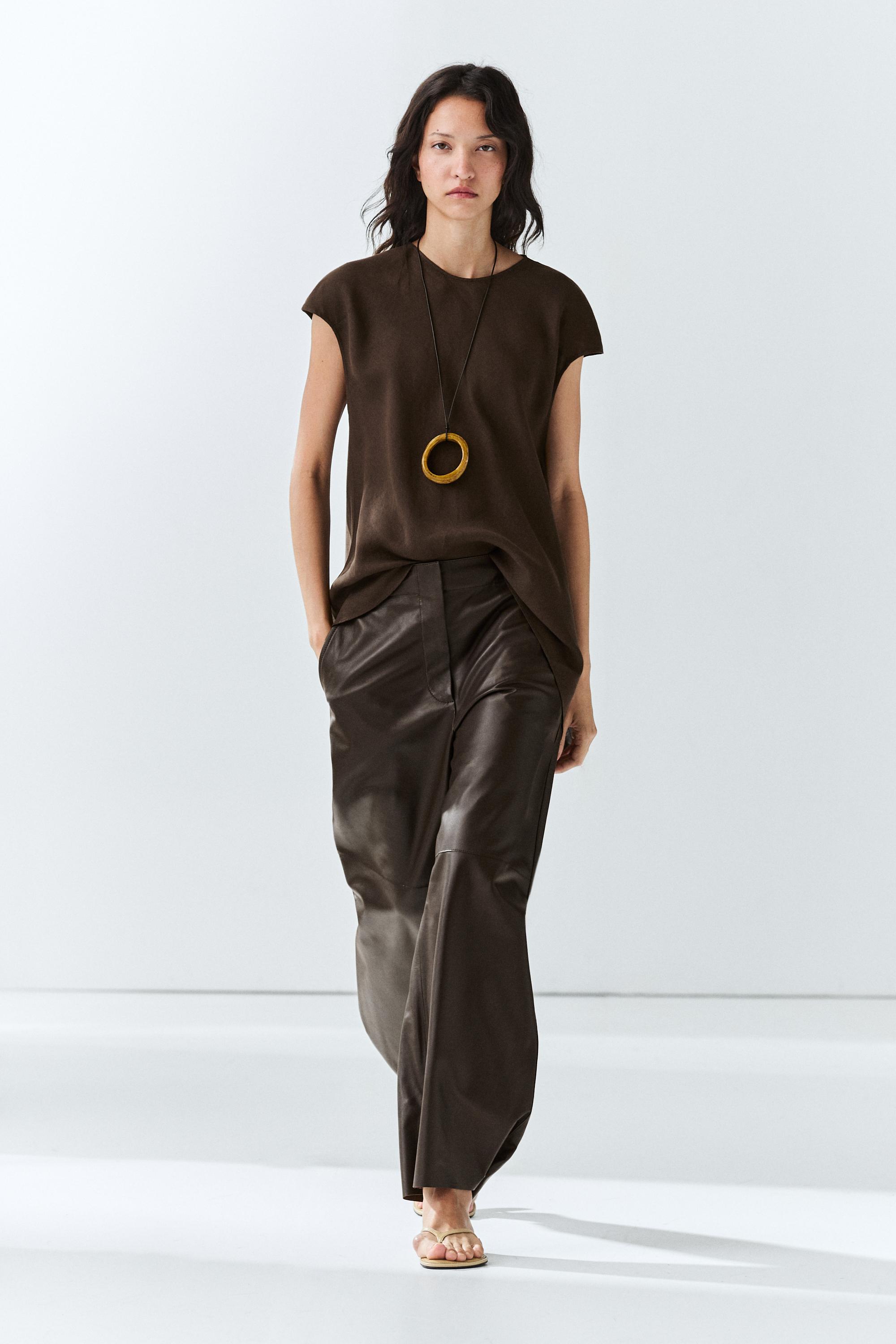 100% linen asymmetric top