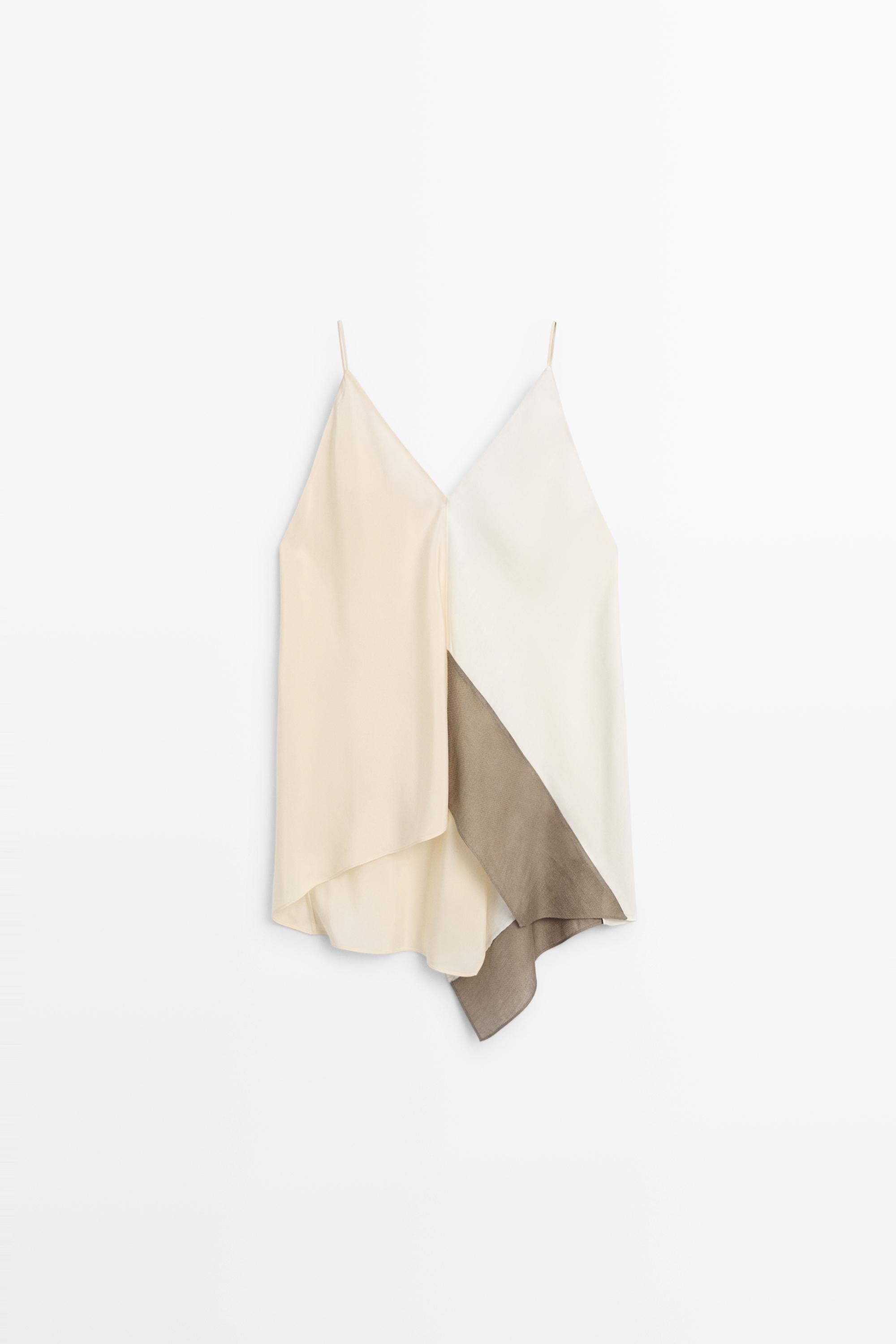 Asymmetric strappy flowing top