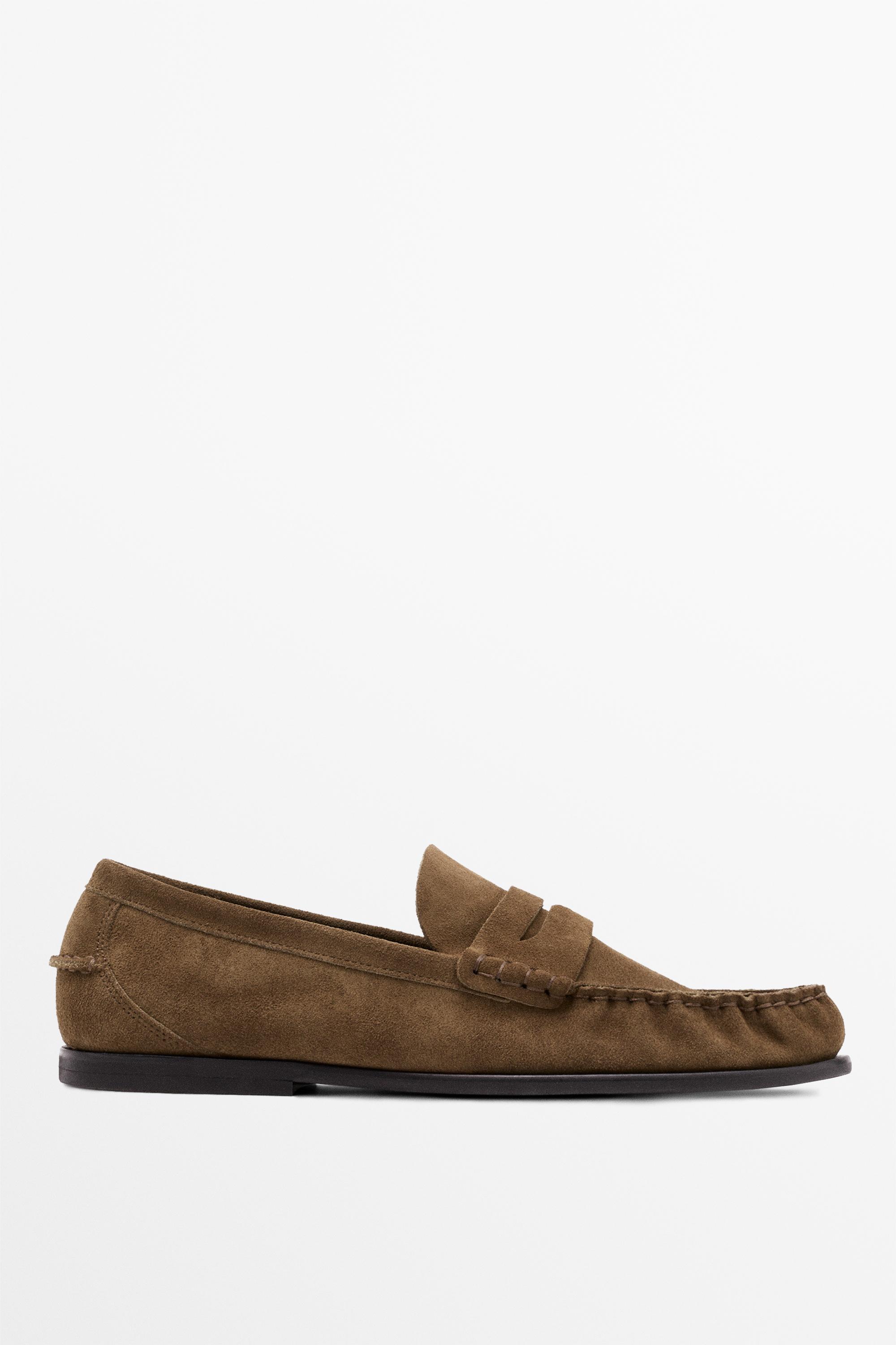 Soft leather penny loafers