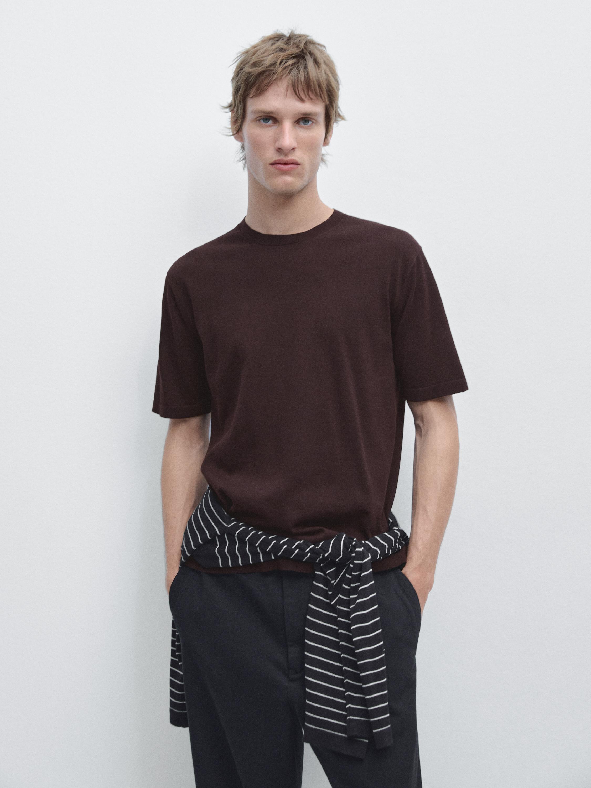 100% cotton short sleeve knit sweater