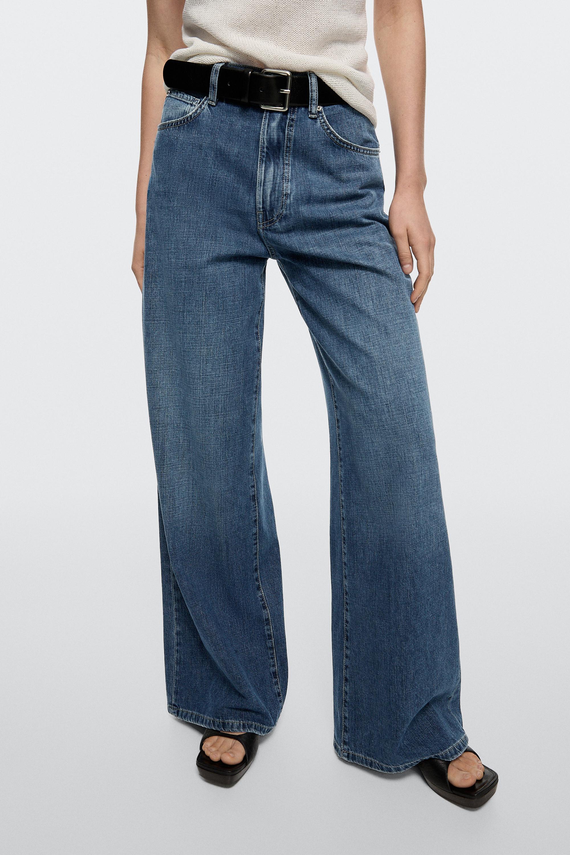 High-waist wide-leg jeans