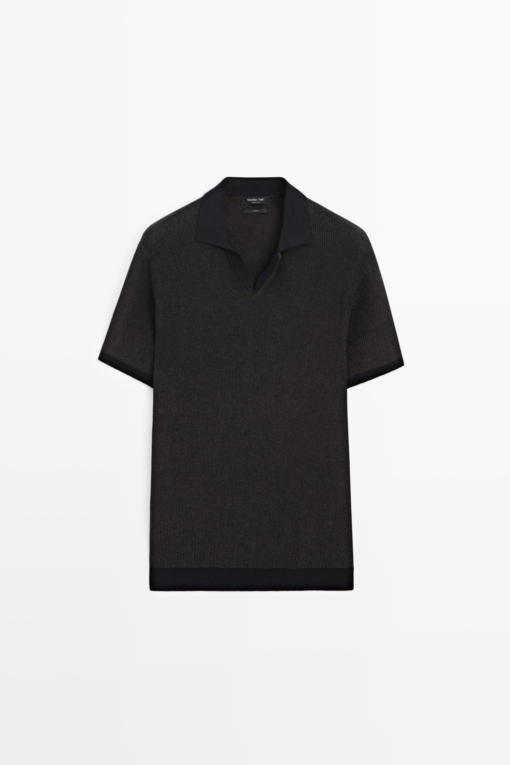 100% Cotton knit polo sweater