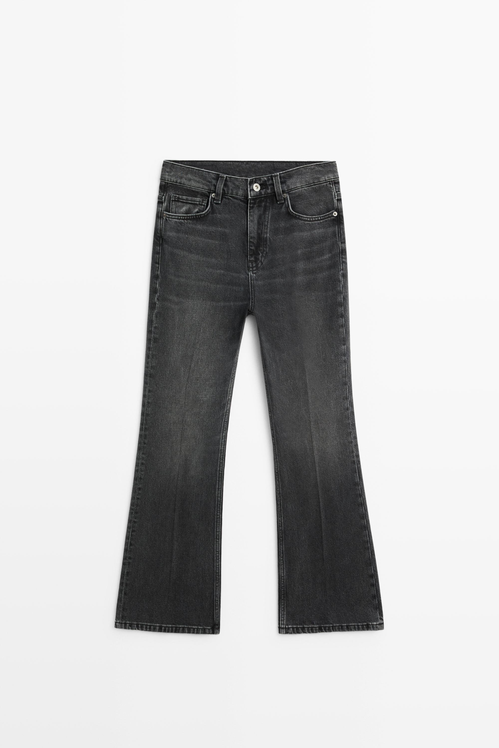 Mid-waist flare fit jeans