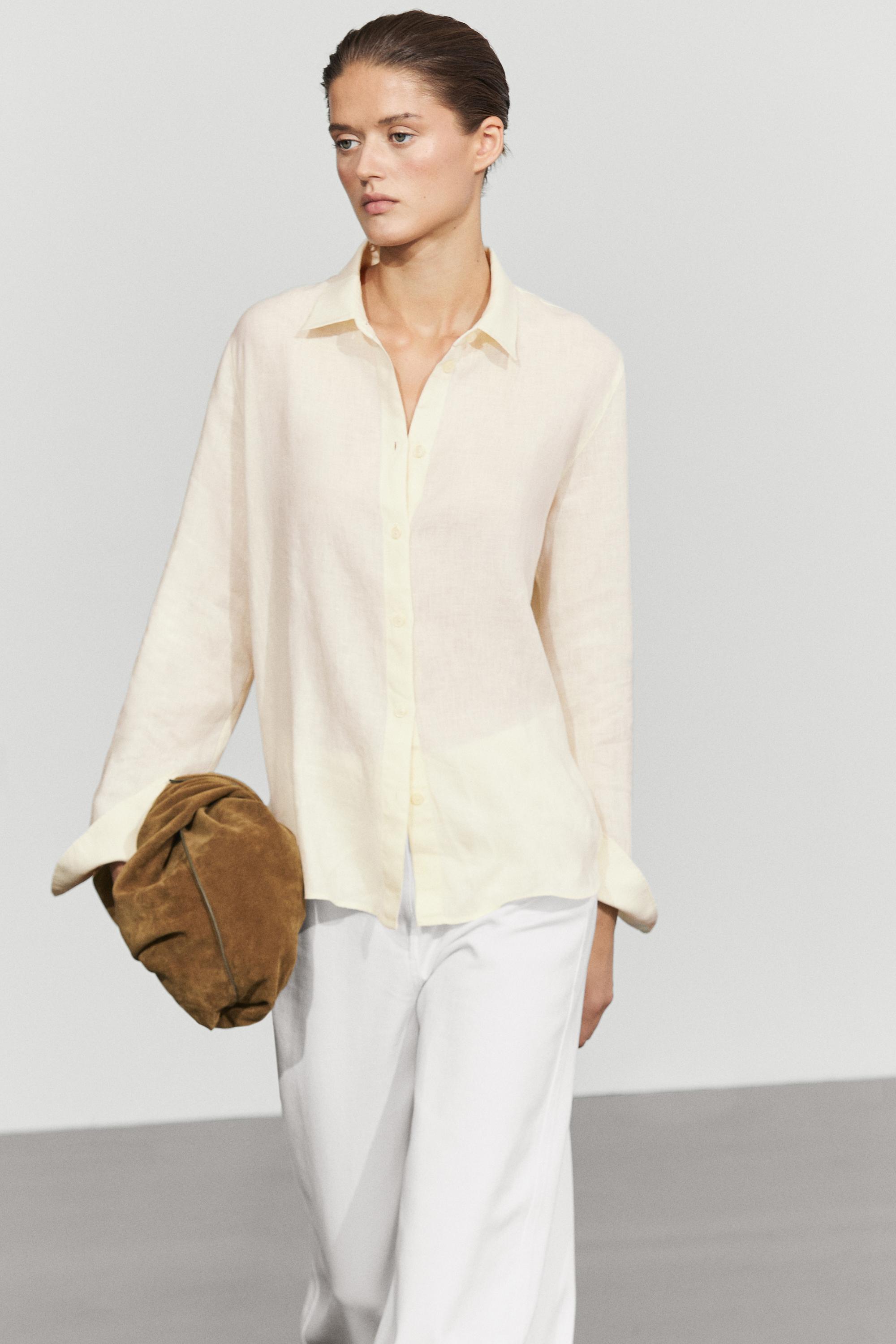 Flowing 100% linen shirt