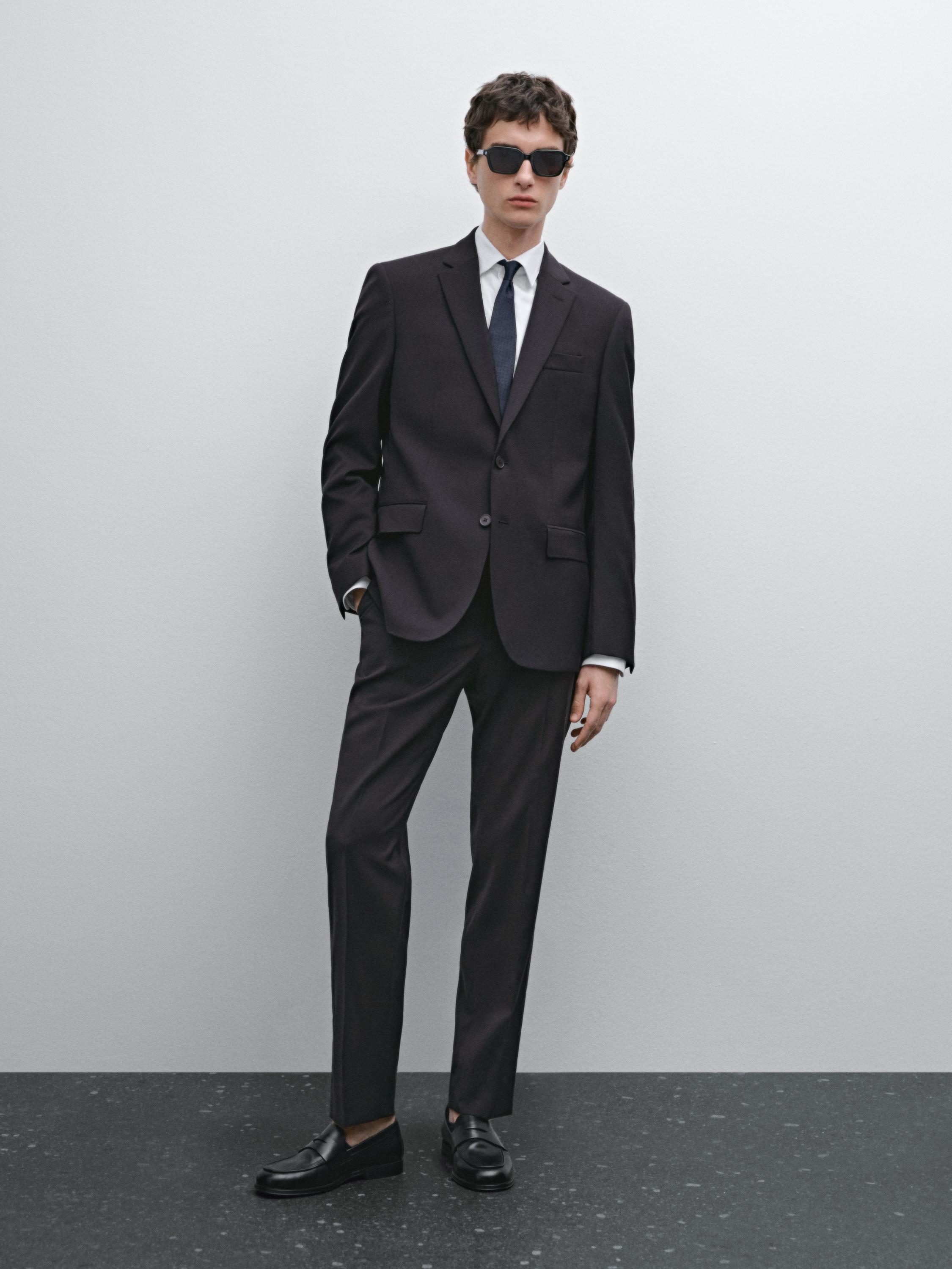 100% wool suit blazer
