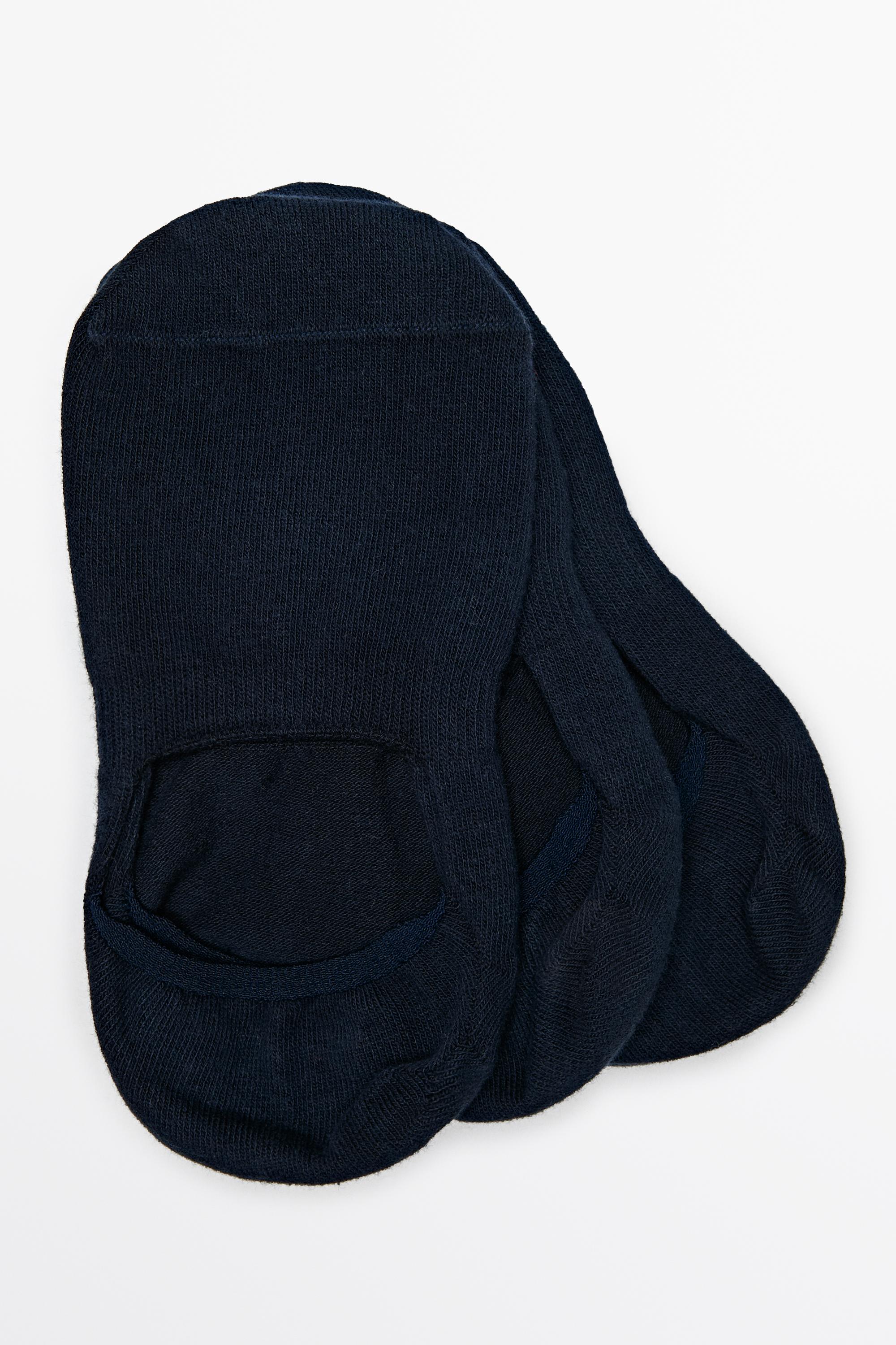 Pack of 3 pairs of no-show cotton blend socks