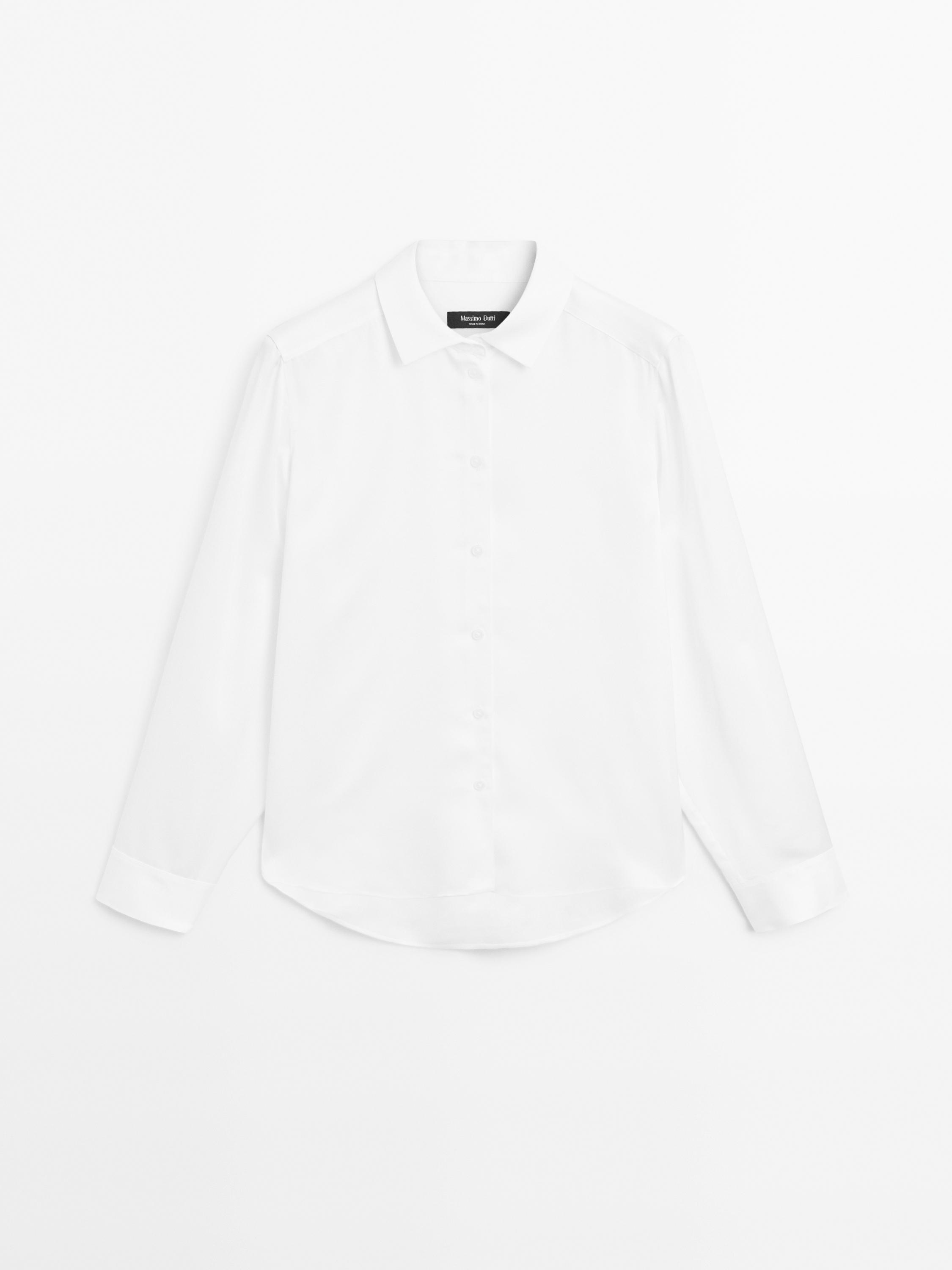 Flowing satin shirt