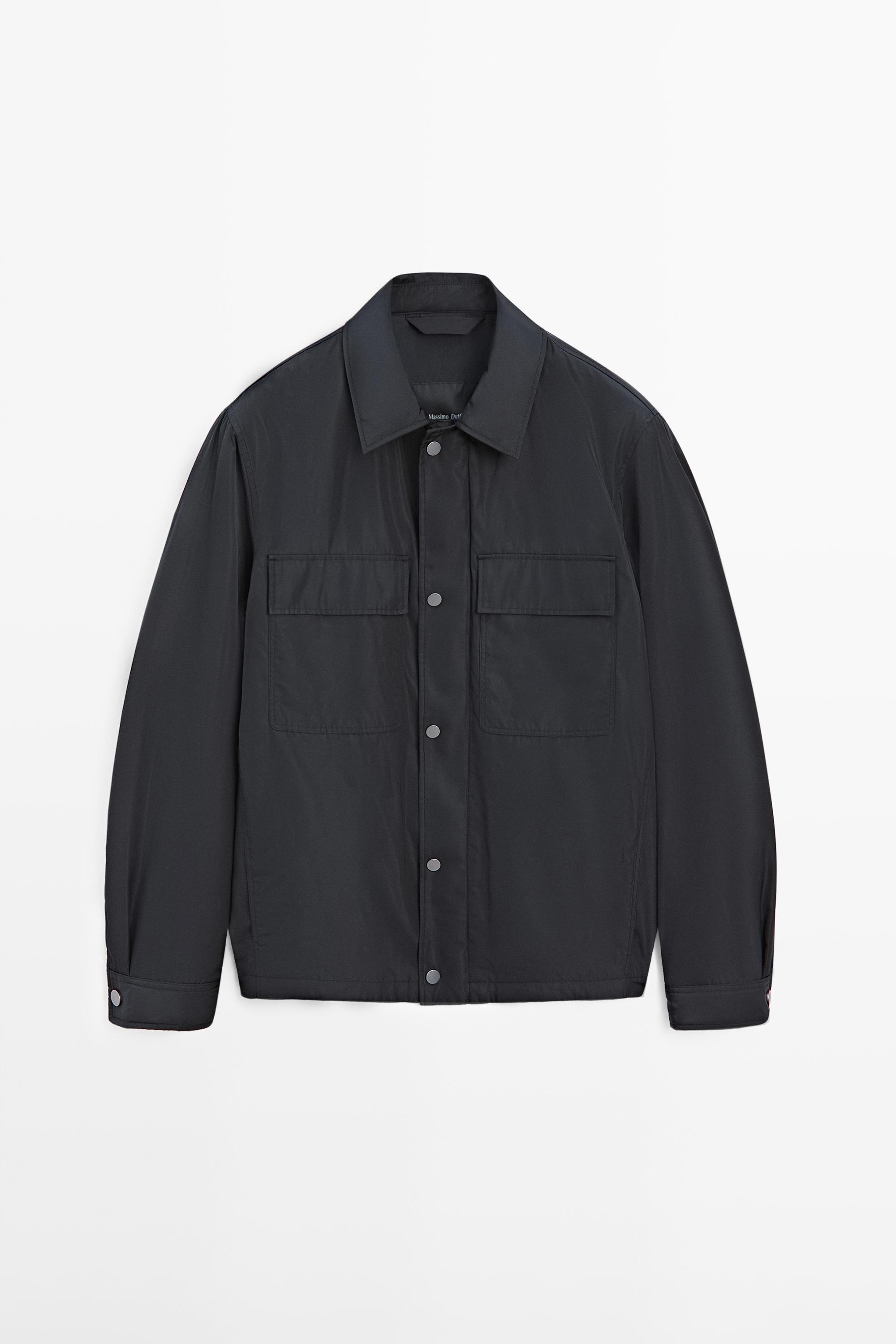 Water-repellent overshirt with pockets