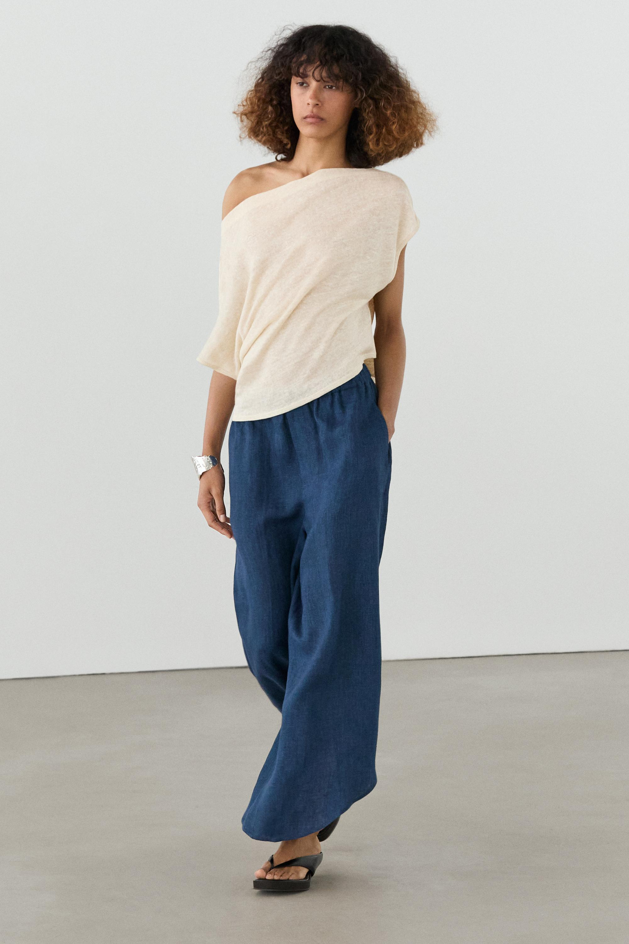 Total look linen trousers