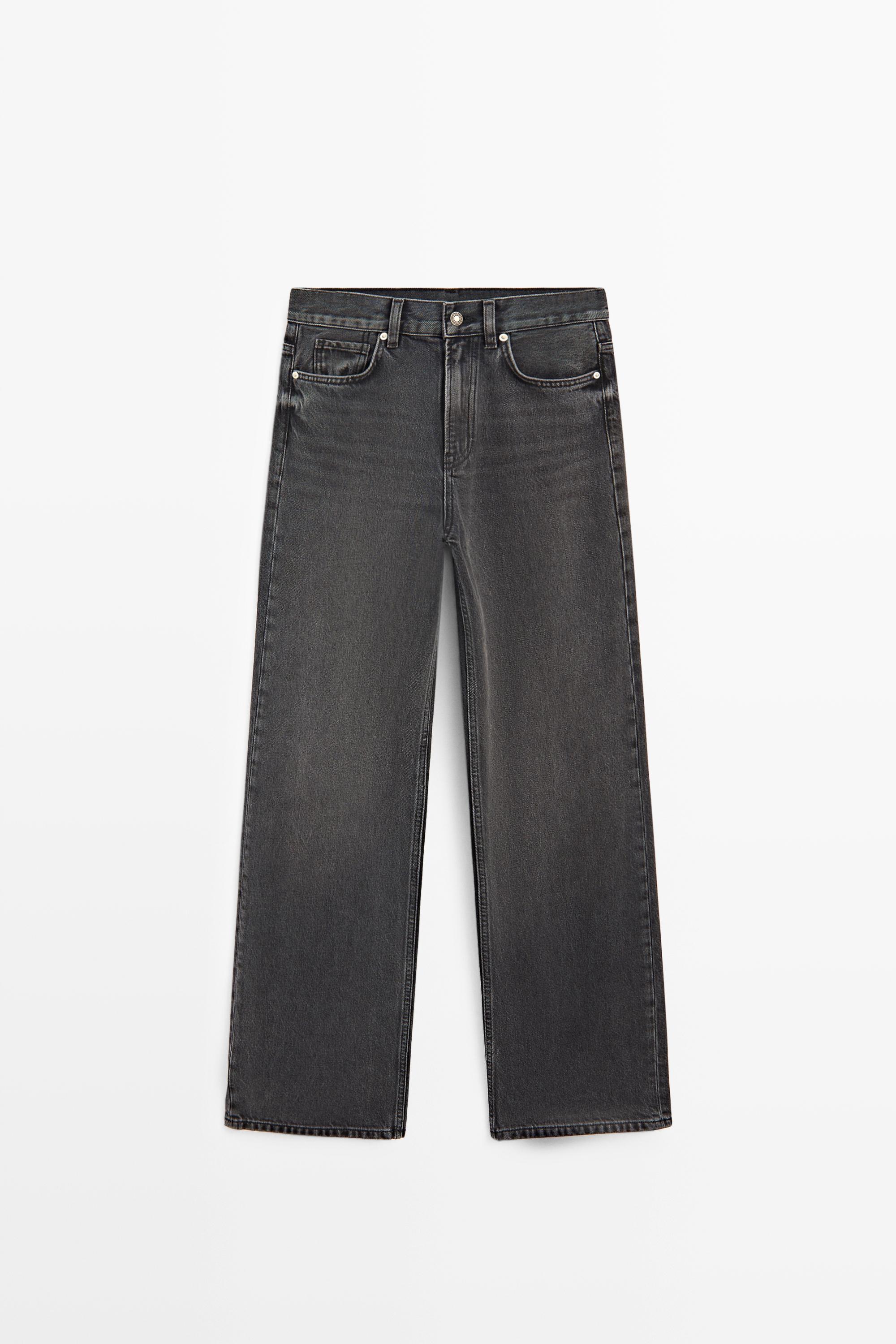 High-waist wide-leg jeans