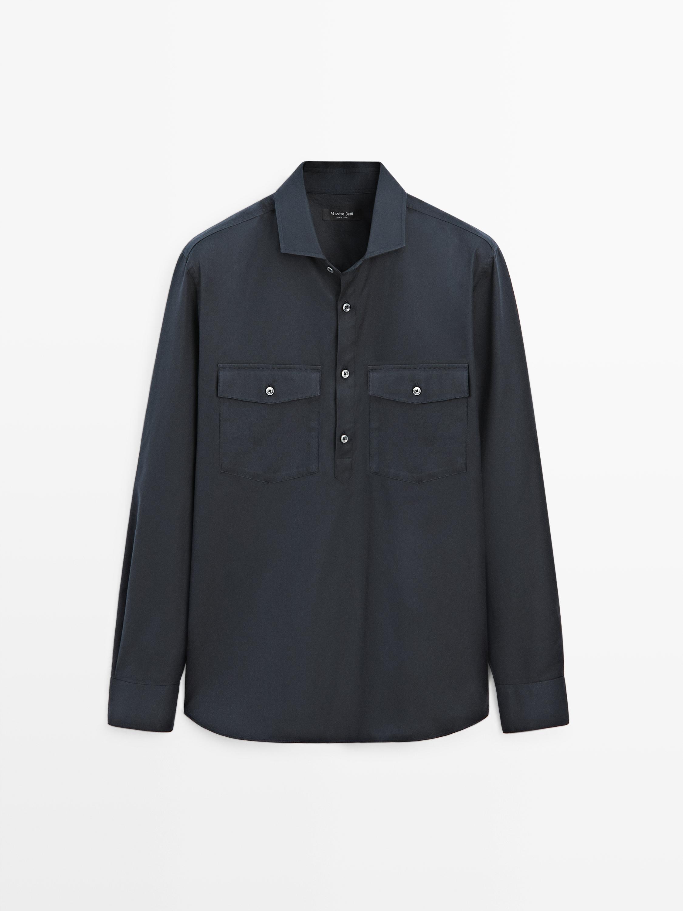 Cotton shirt with pockets
