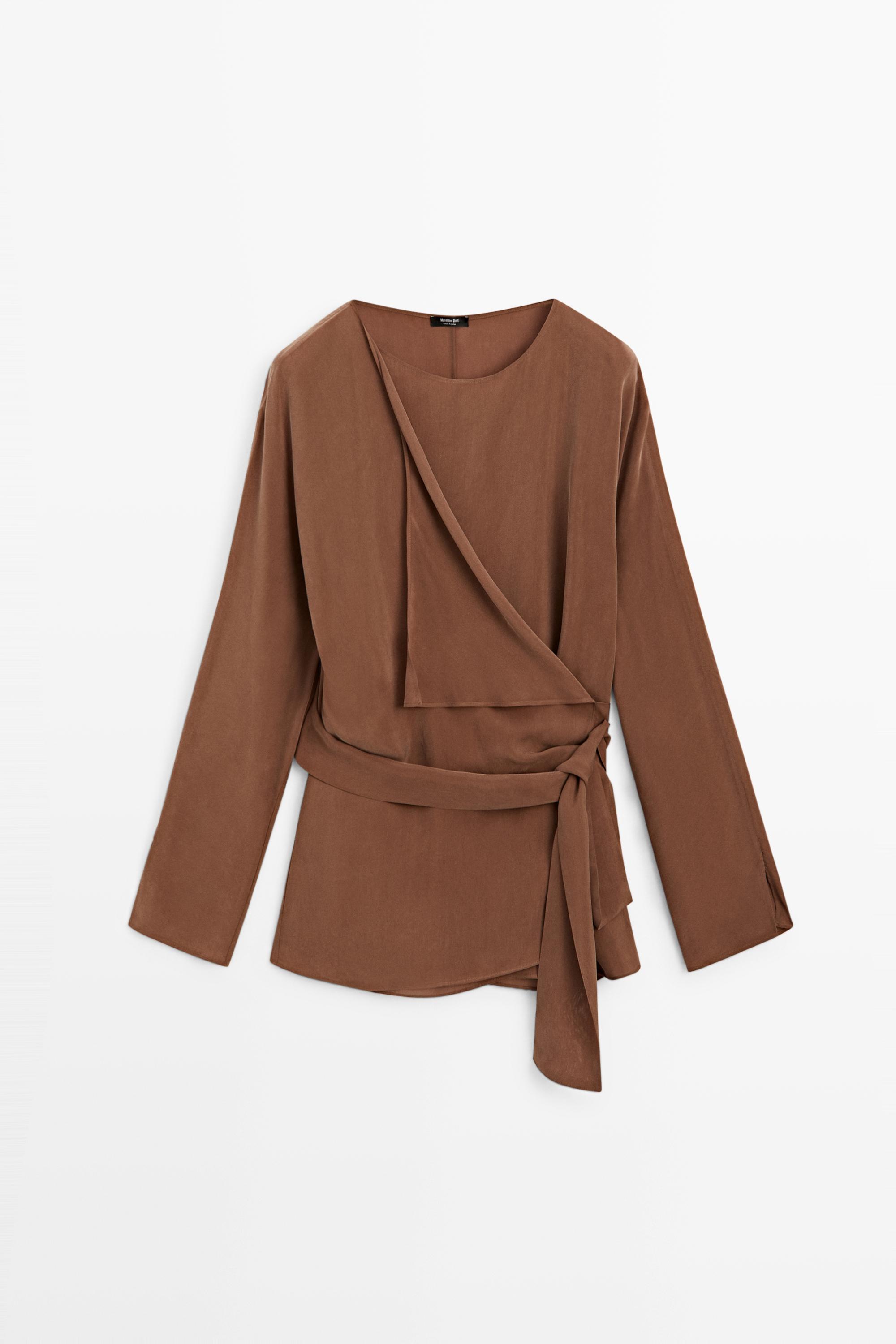 Flowing kimono with tie detail