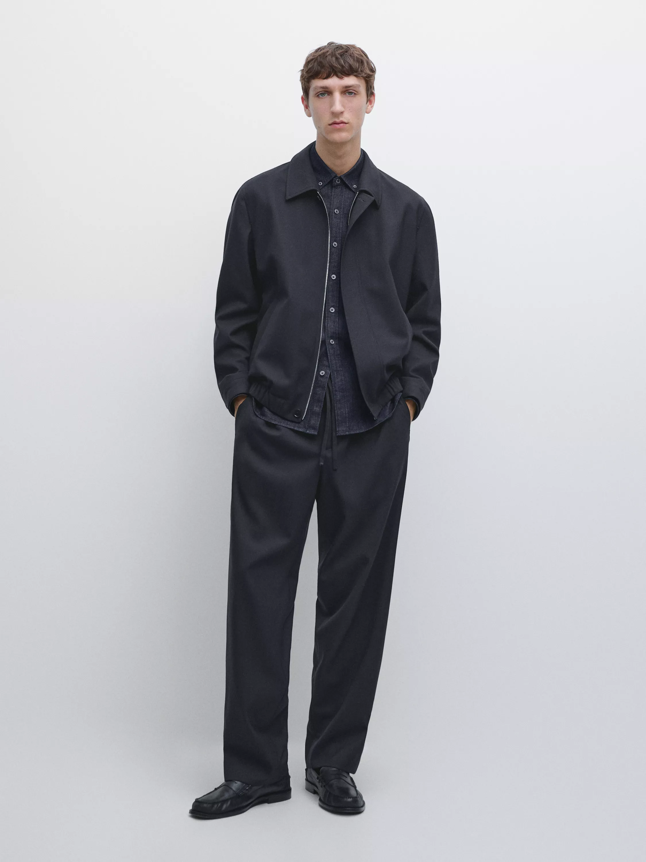 Cold wool total look jacket