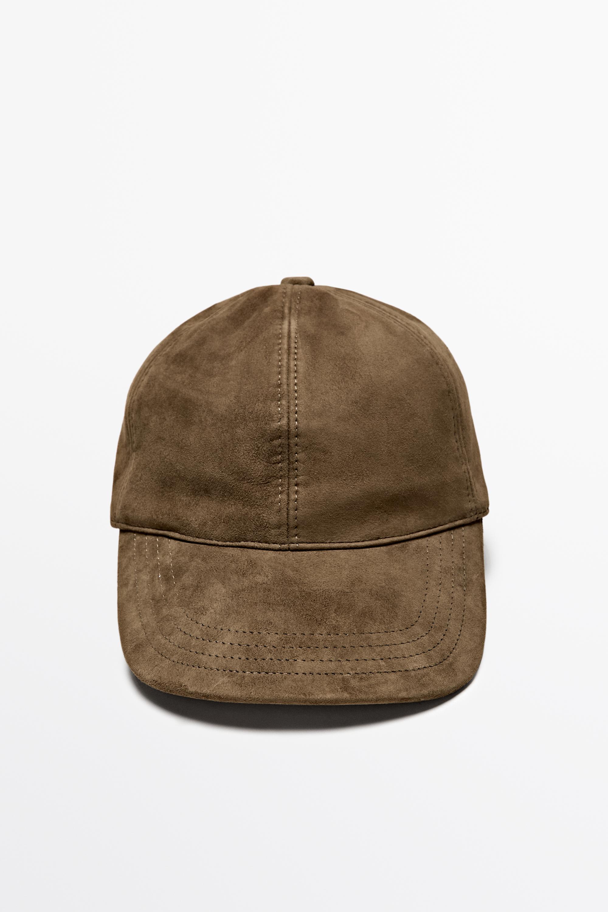 Suede leather cap
