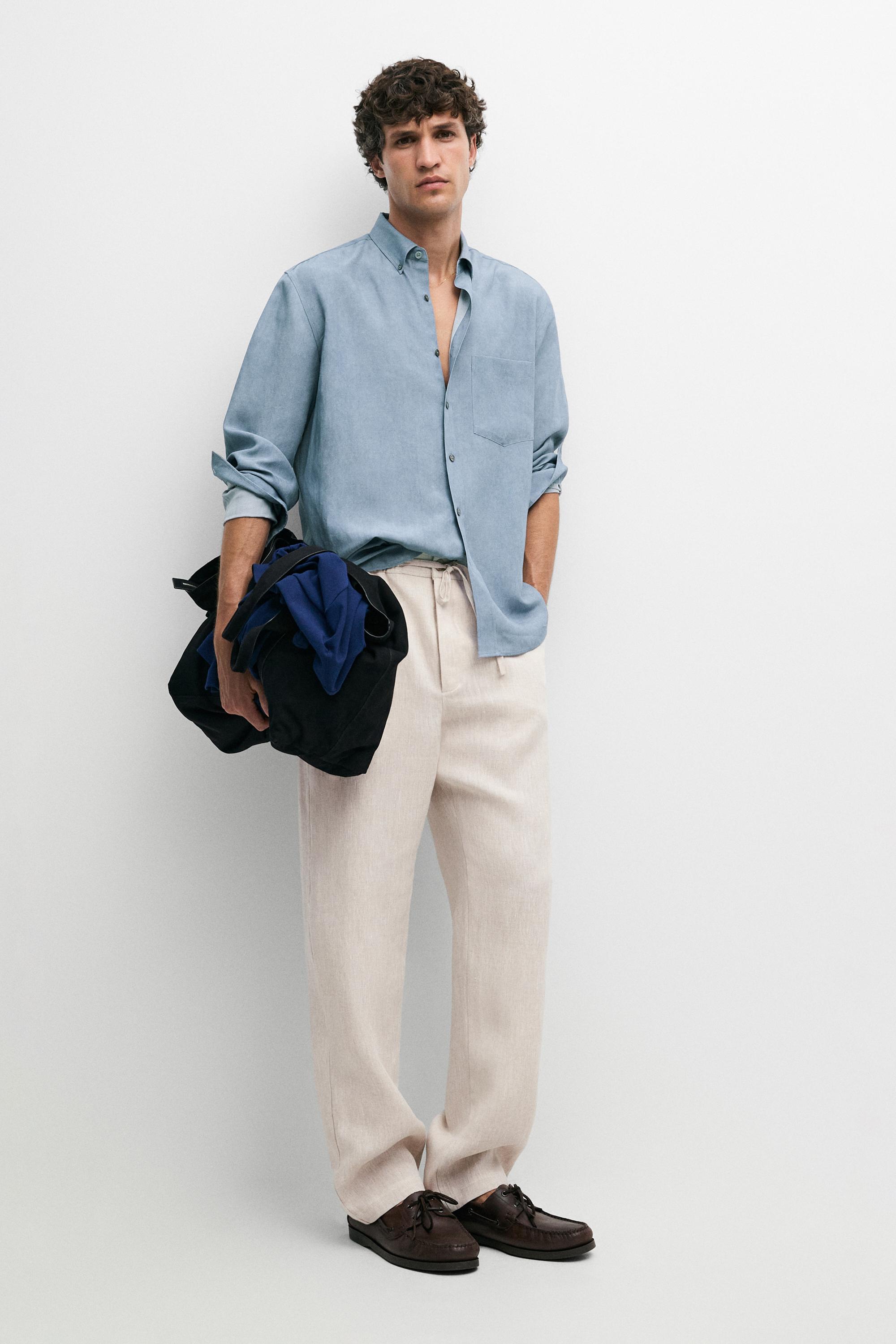 100% linen jogger fit pants