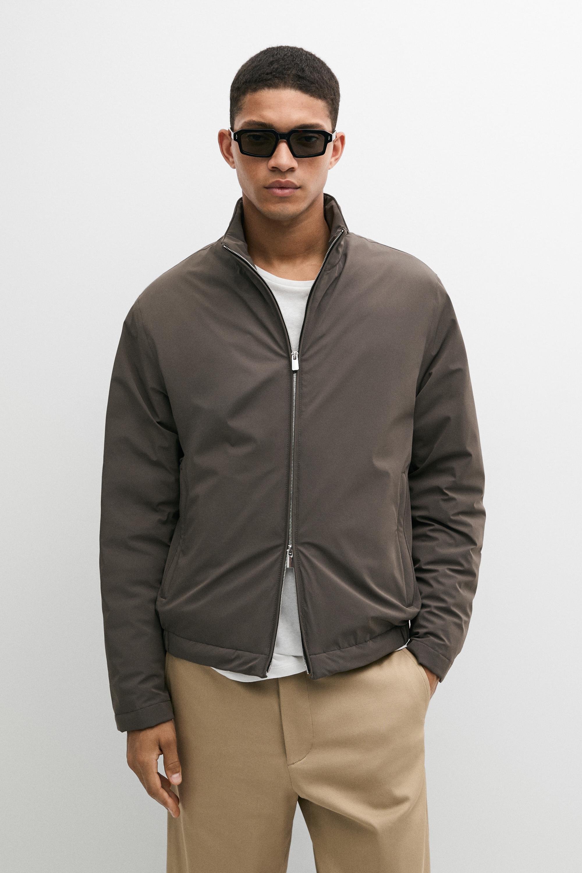Lightweight quilted bomber jacket