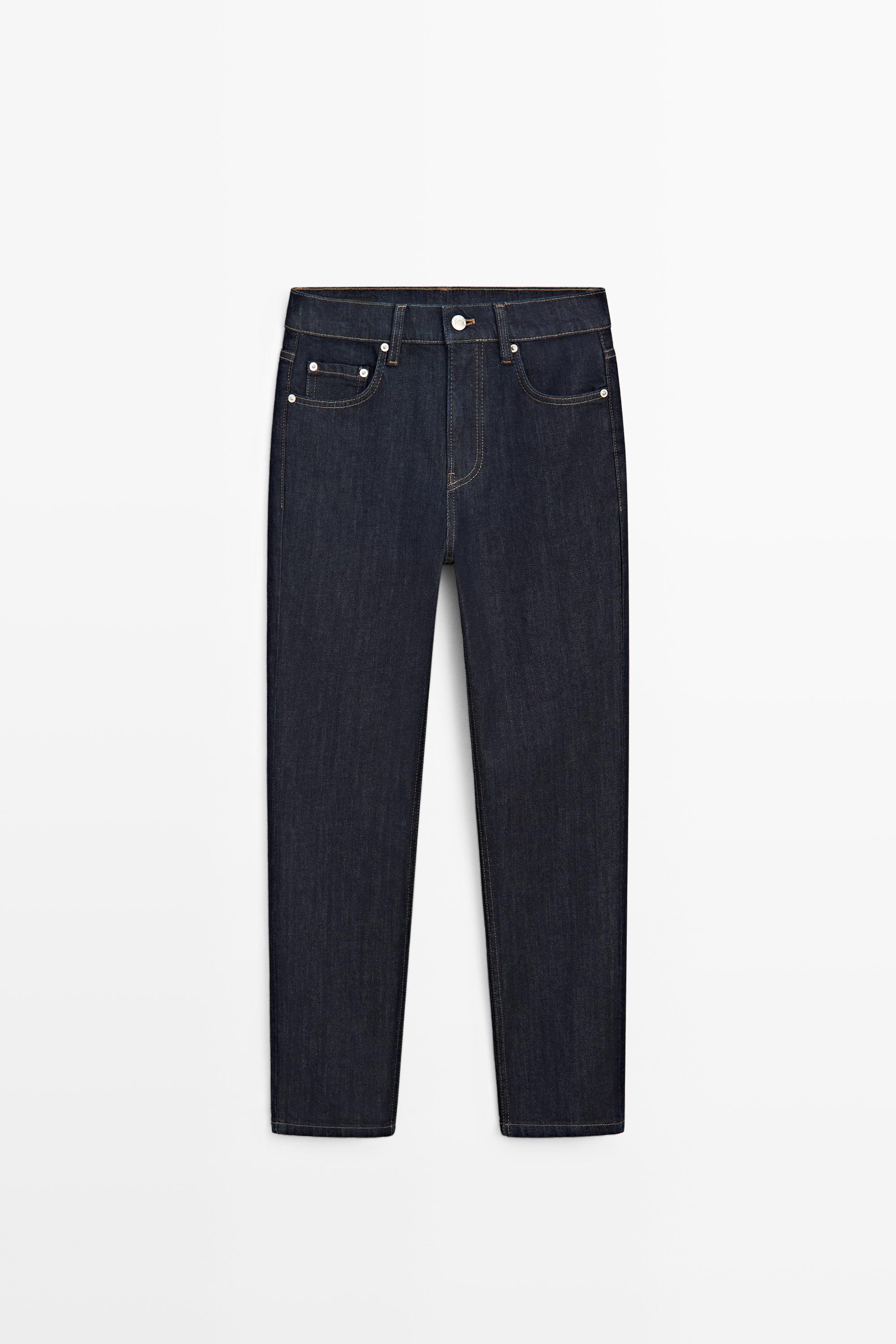 Mid-waist slim fit cropped jeans