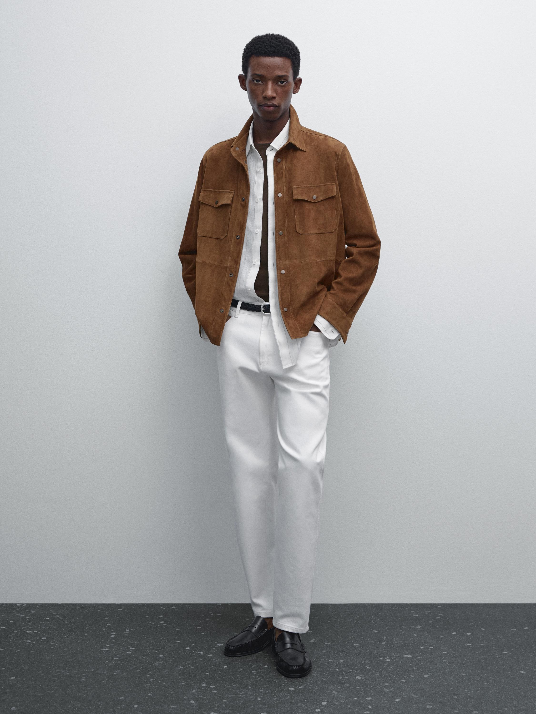 Slim fit denim trousers