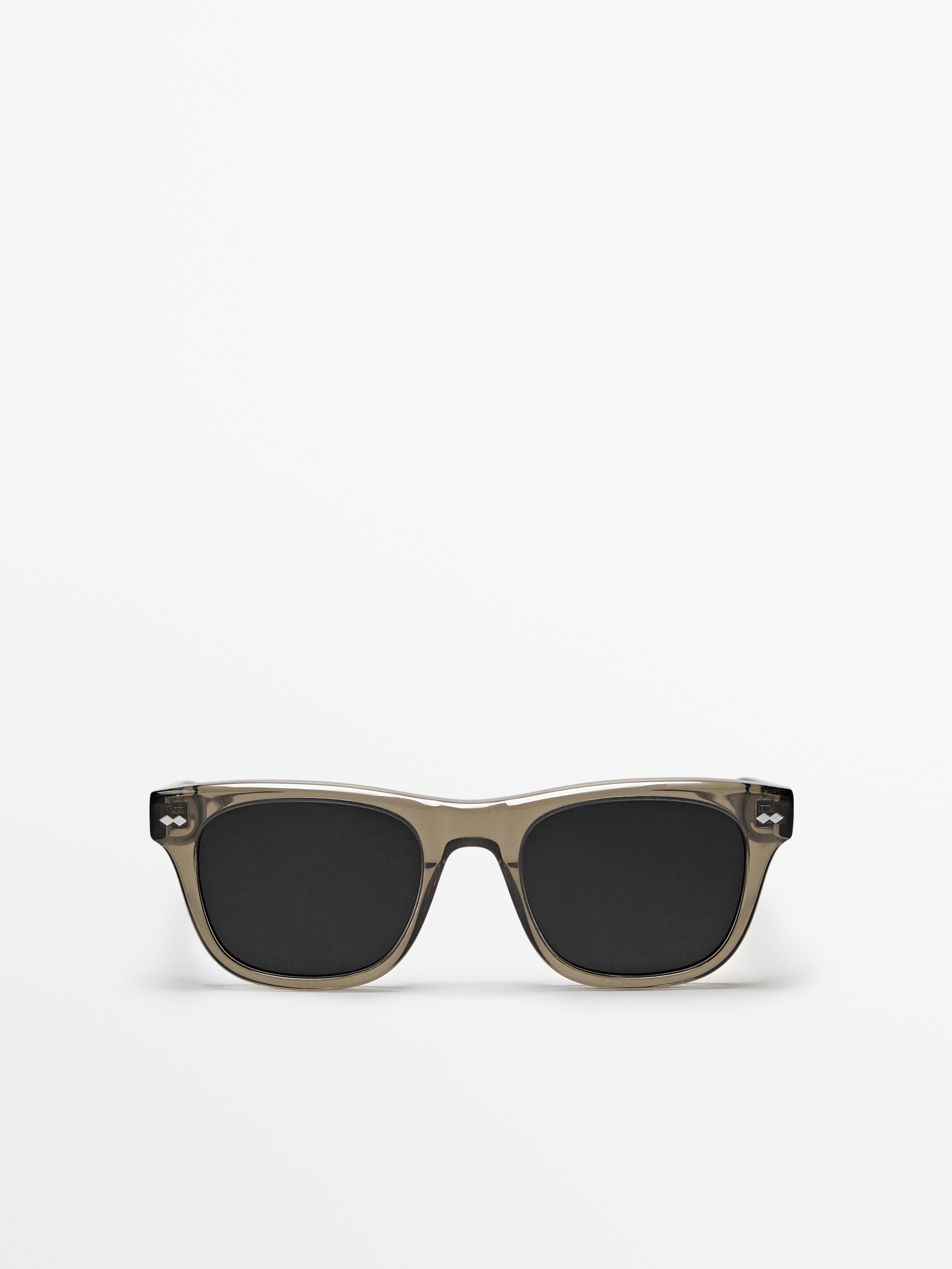Rectangular resin sunglasses