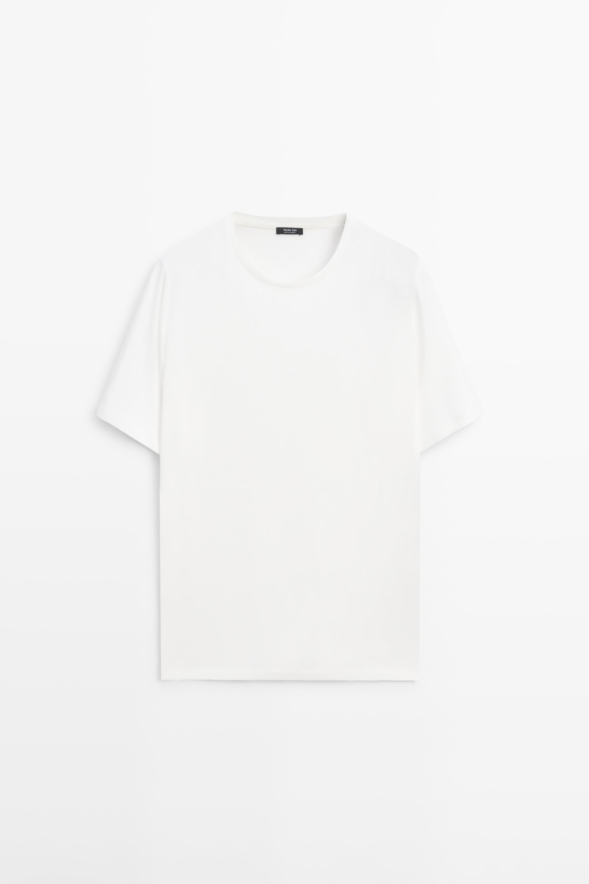 Short sleeve linen and cotton T-shirt