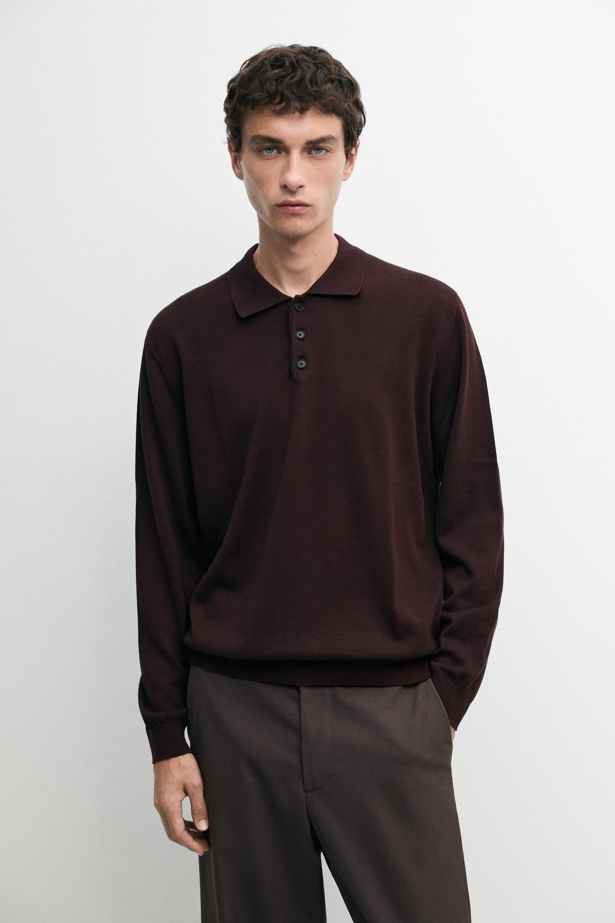 100% 纯棉 POLO 领针织衫