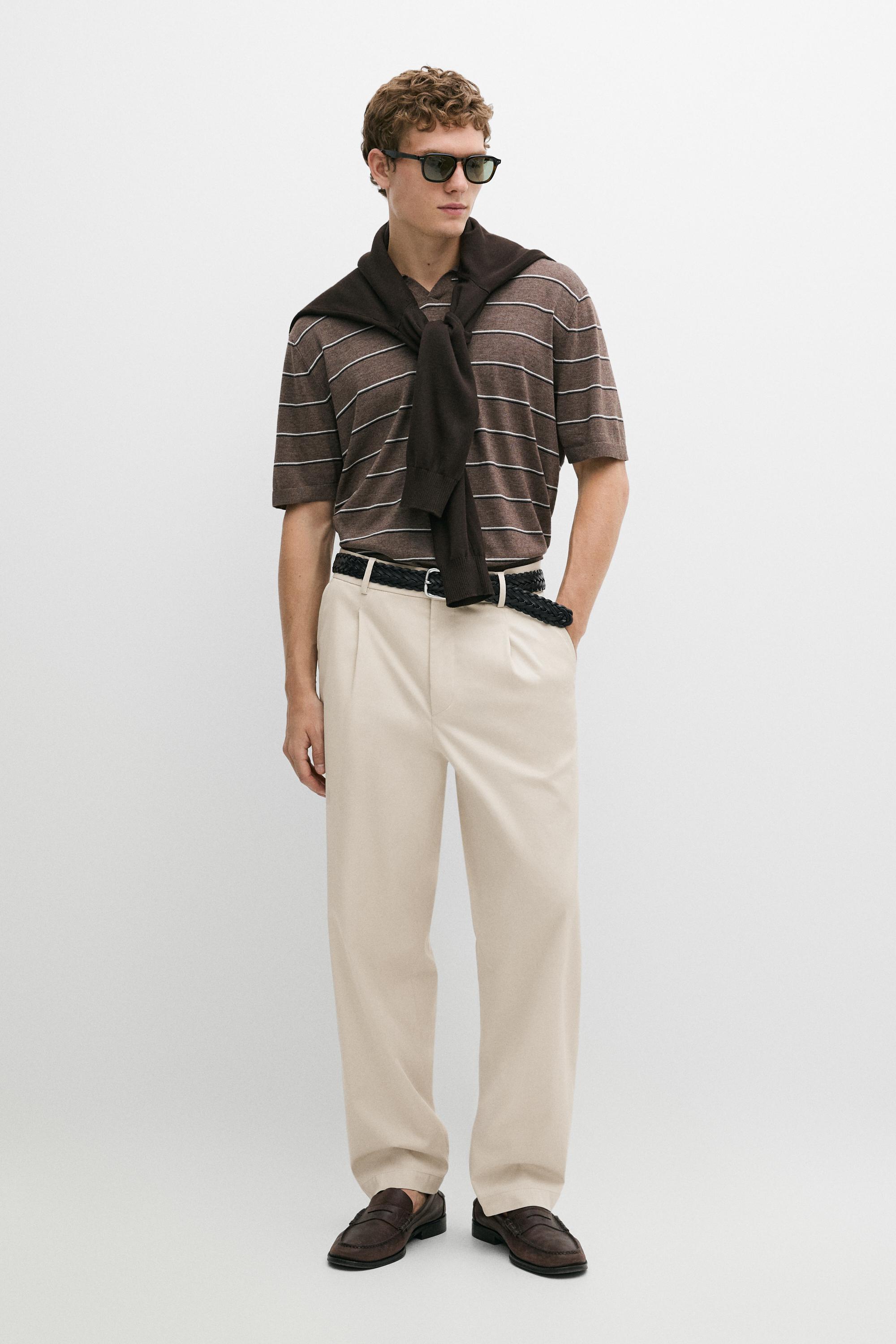 Flowing pants with darts