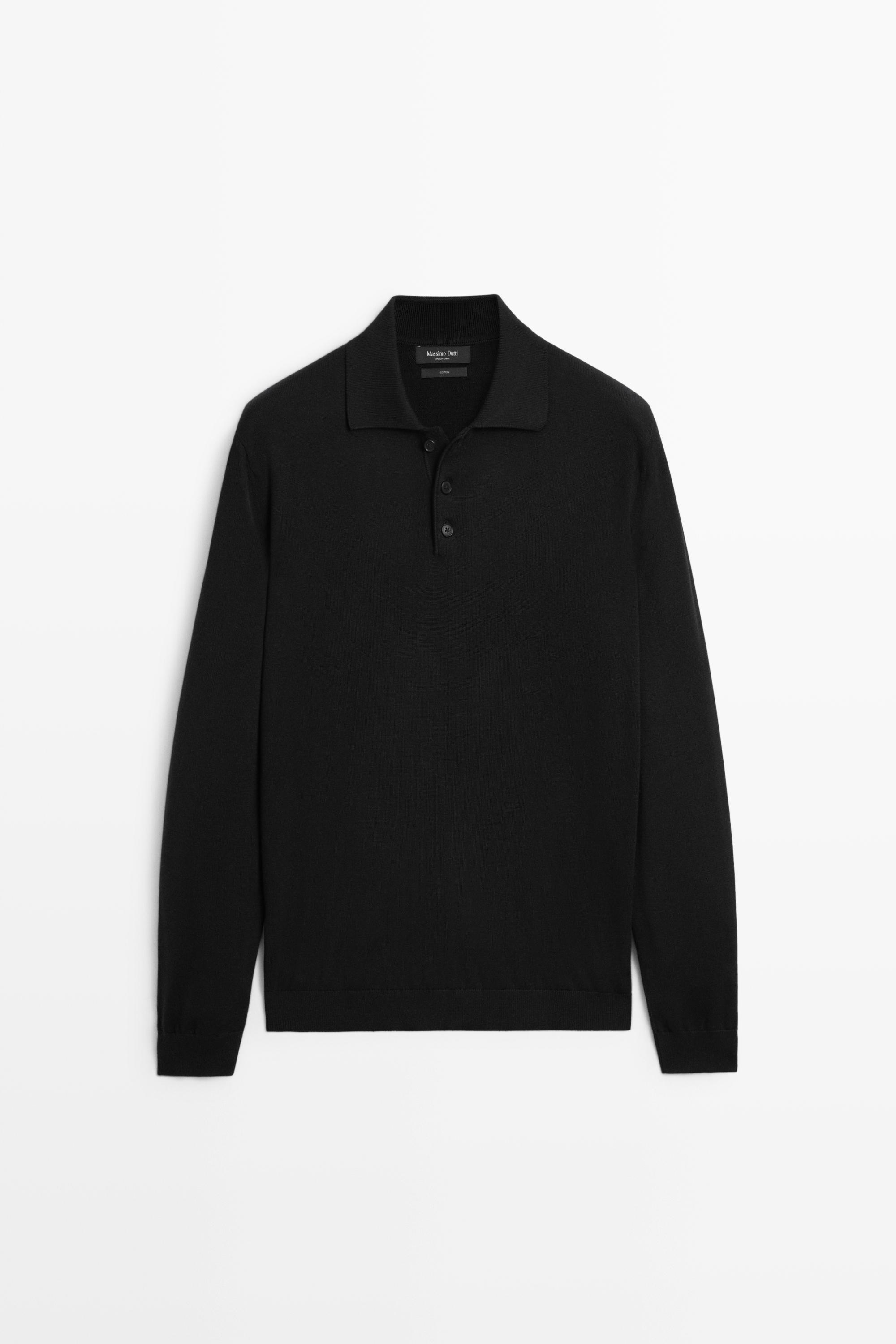 100% 纯棉 POLO 领针织衫