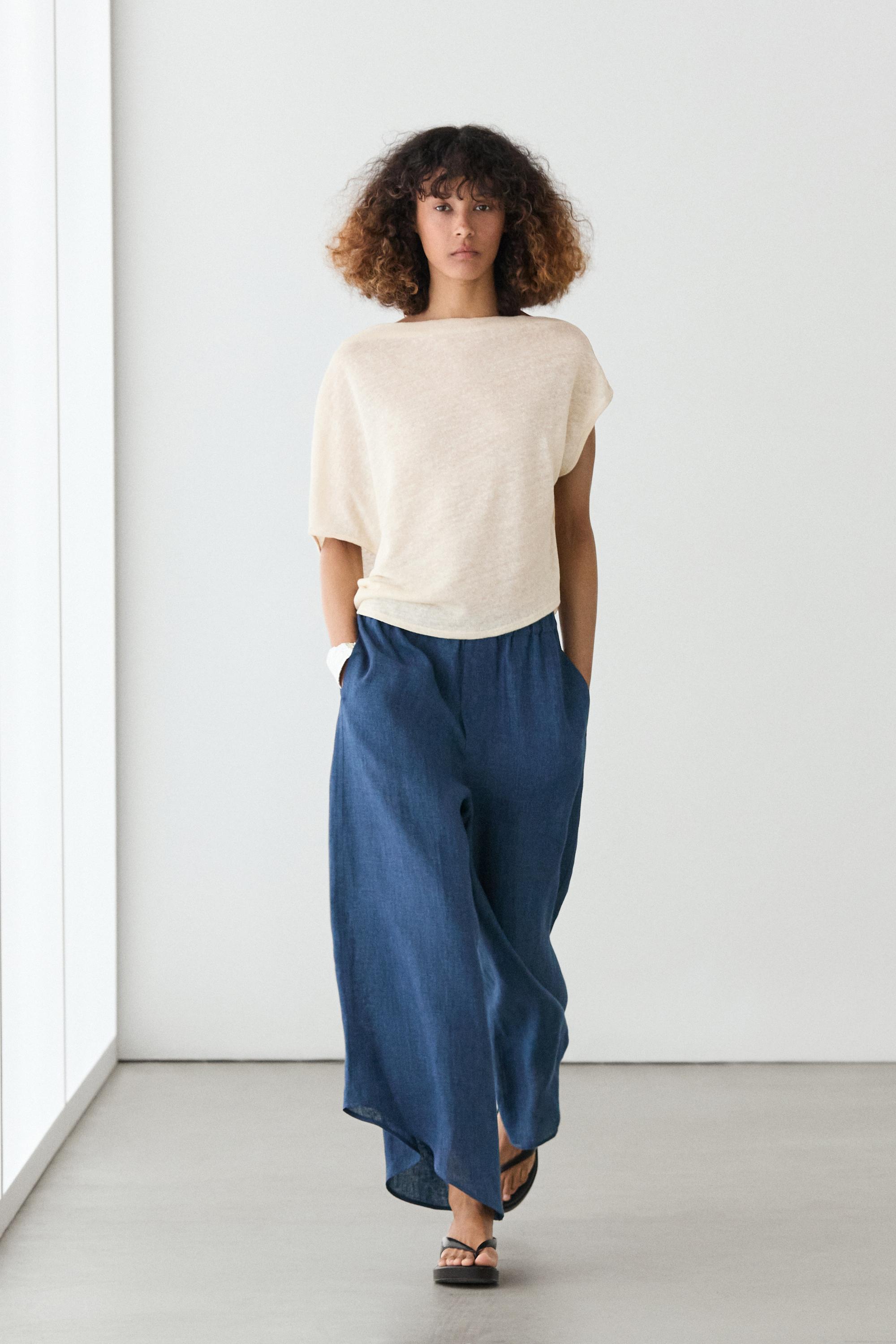 Total look linen trousers